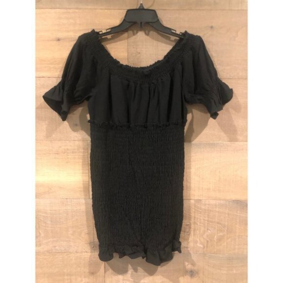 VICI off the shoulders black mini dress size M - Picture 4 of 5